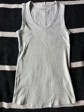 Abercrombie & Fitch Light Gray Ribbed Maternity Tank Top
